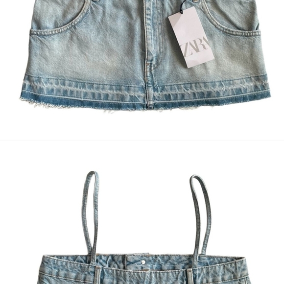 RARE!Zara NWT Denim Top Size S - Picture 5 of 11